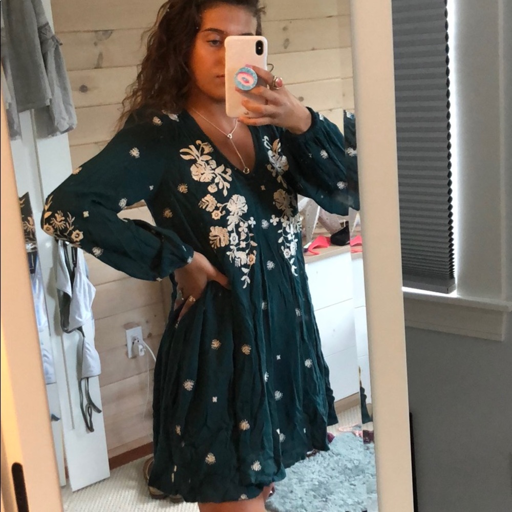 Long sleeve blue freepeople dress